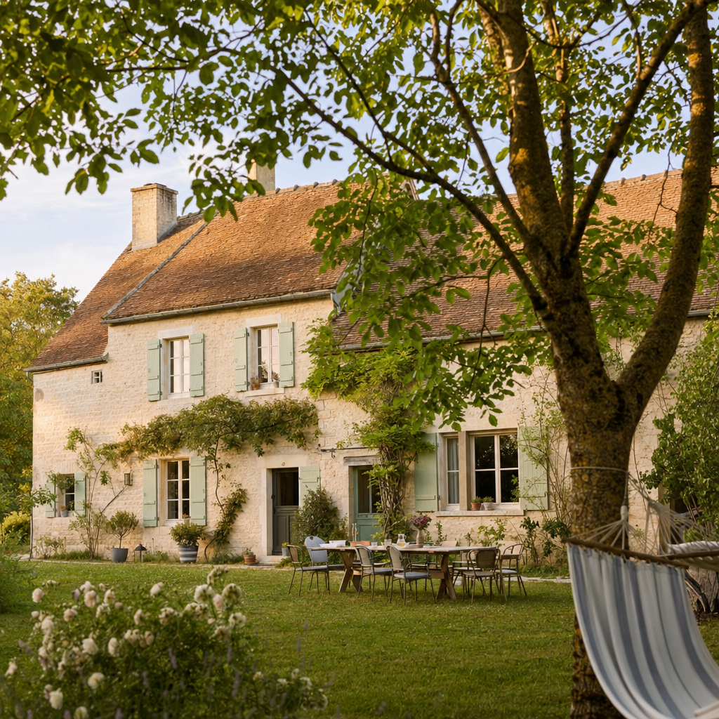 Villa Stella exterior, terraced into the hillside with floor-to-ceiling glazing facing the vineyards.