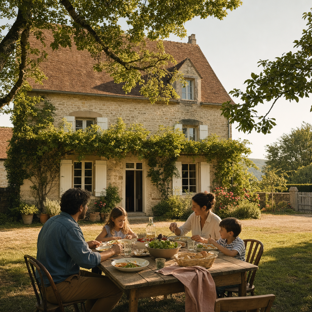 An intimate candlelit dinner set within a stone-walled villa dining room, reflecting the private chef experience.